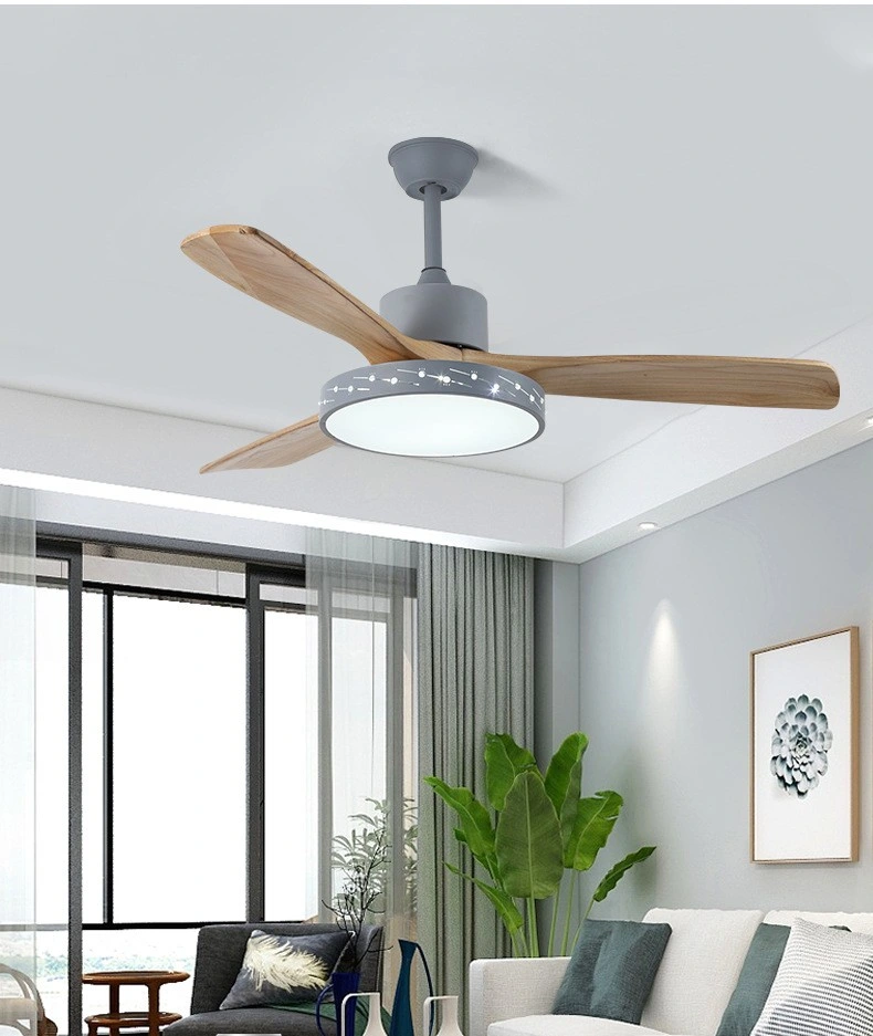 52&prime; &prime; Strong Wind Ceiling Fan Light Remote Control LED Light Pendant Lamp Chandelier