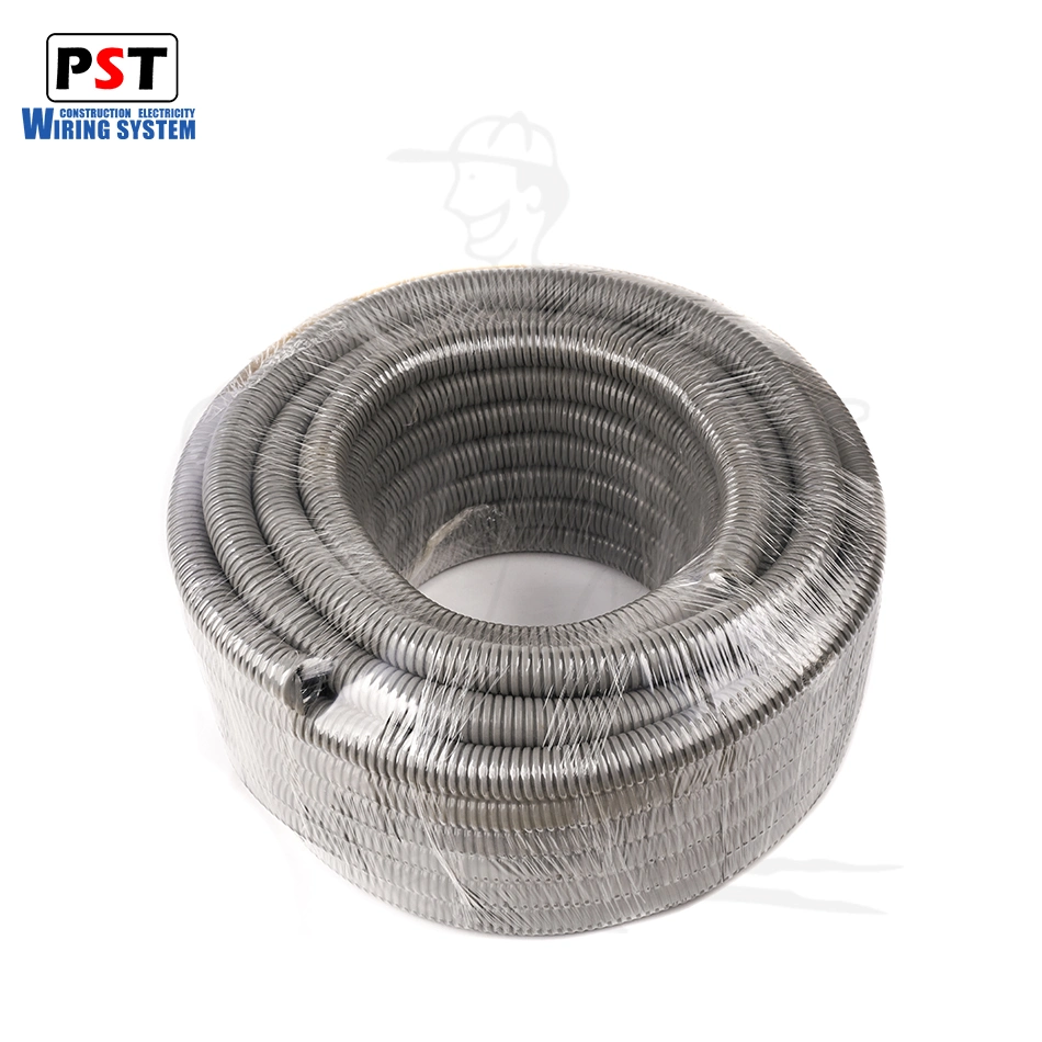 Corrugated Metal Conduit for Network Cables Galvanized PVC Coated Flexible Steel Conduit