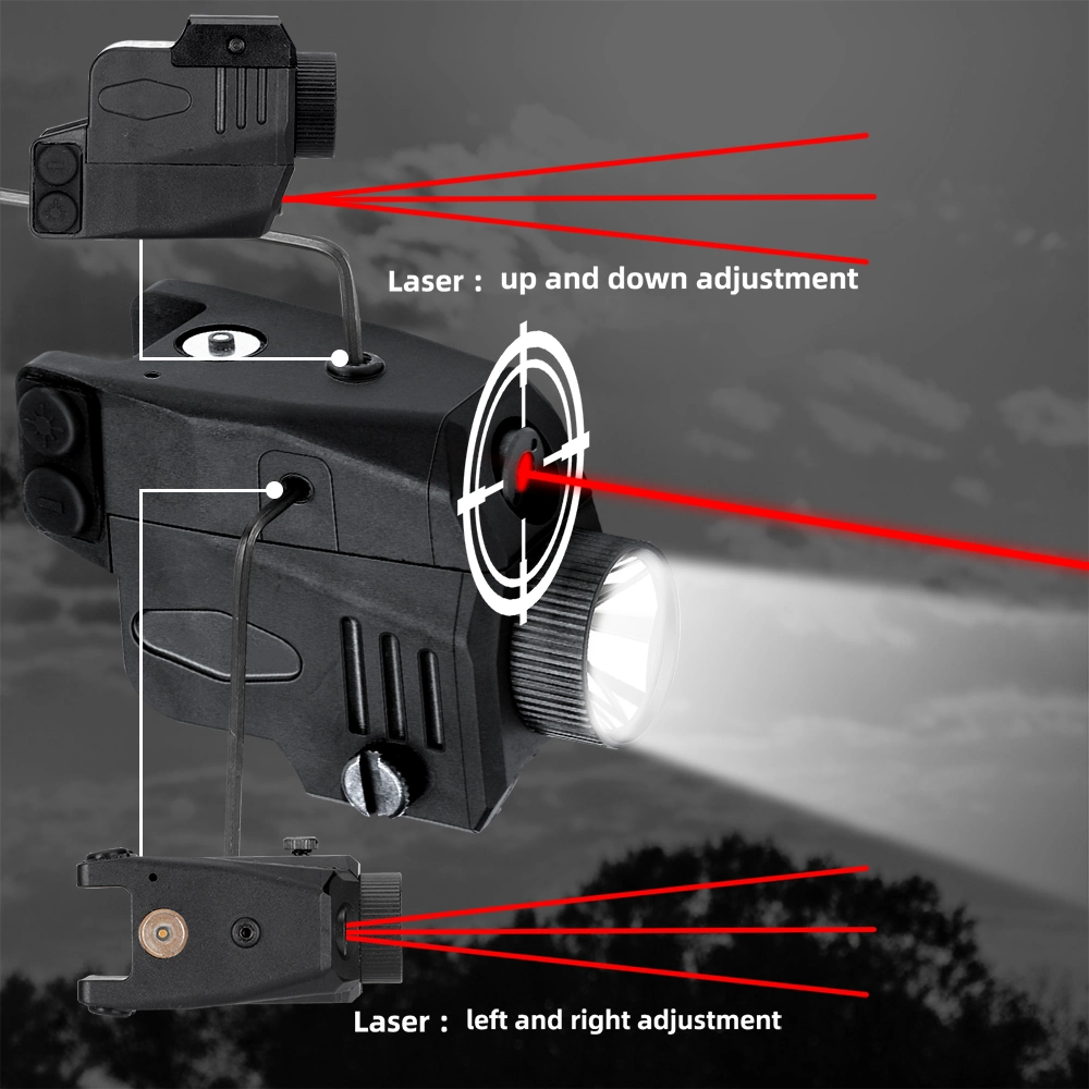 Red DOT Laser Sight Tactical LED Taschenlampe 2 In1 Waffe Taschenlampe Scope Combo Jagd Zubehör