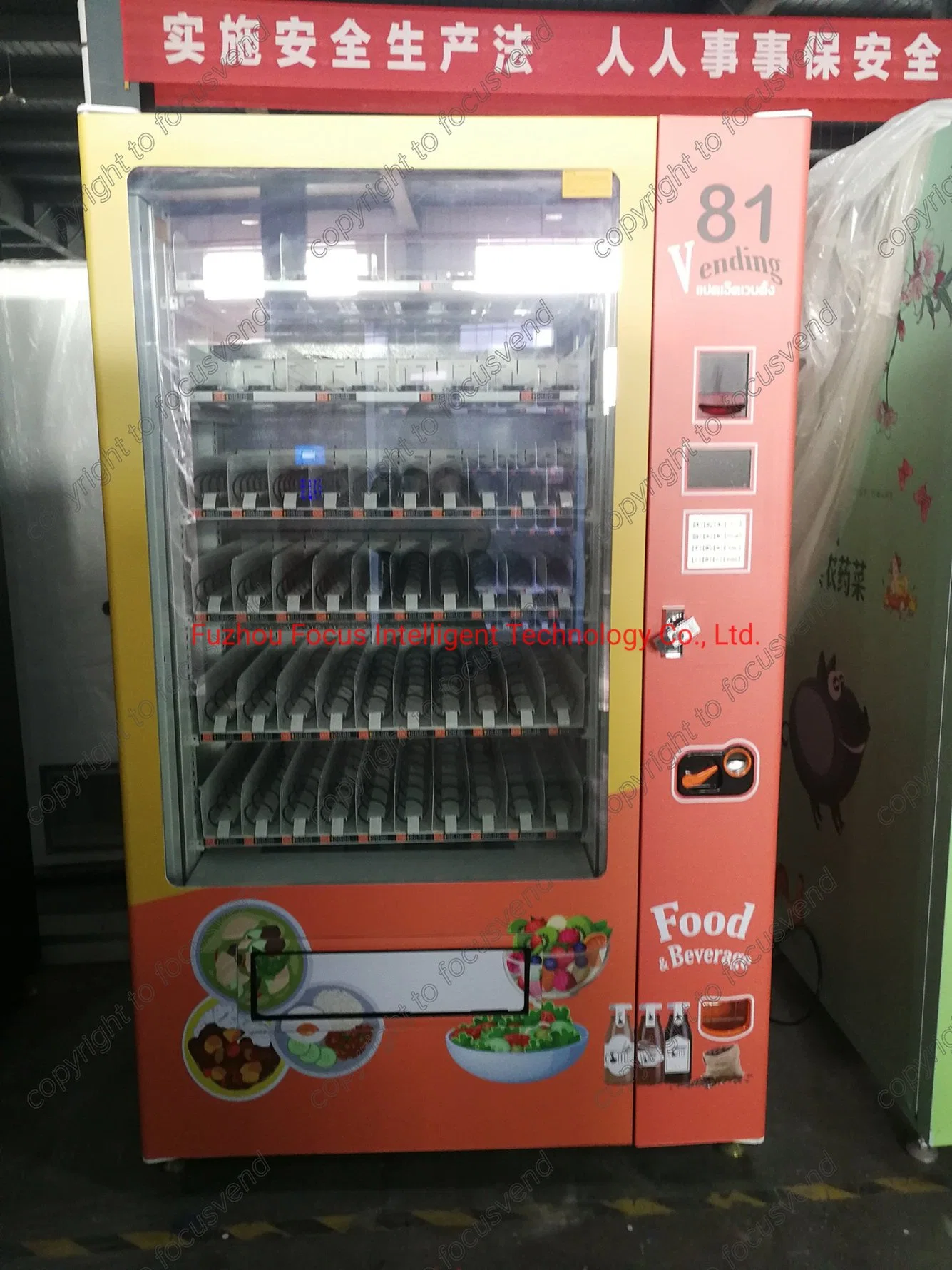 Indoor Salad Food Vending Machine Combo WiFi Smart Touch Screen Work for Australia Currency