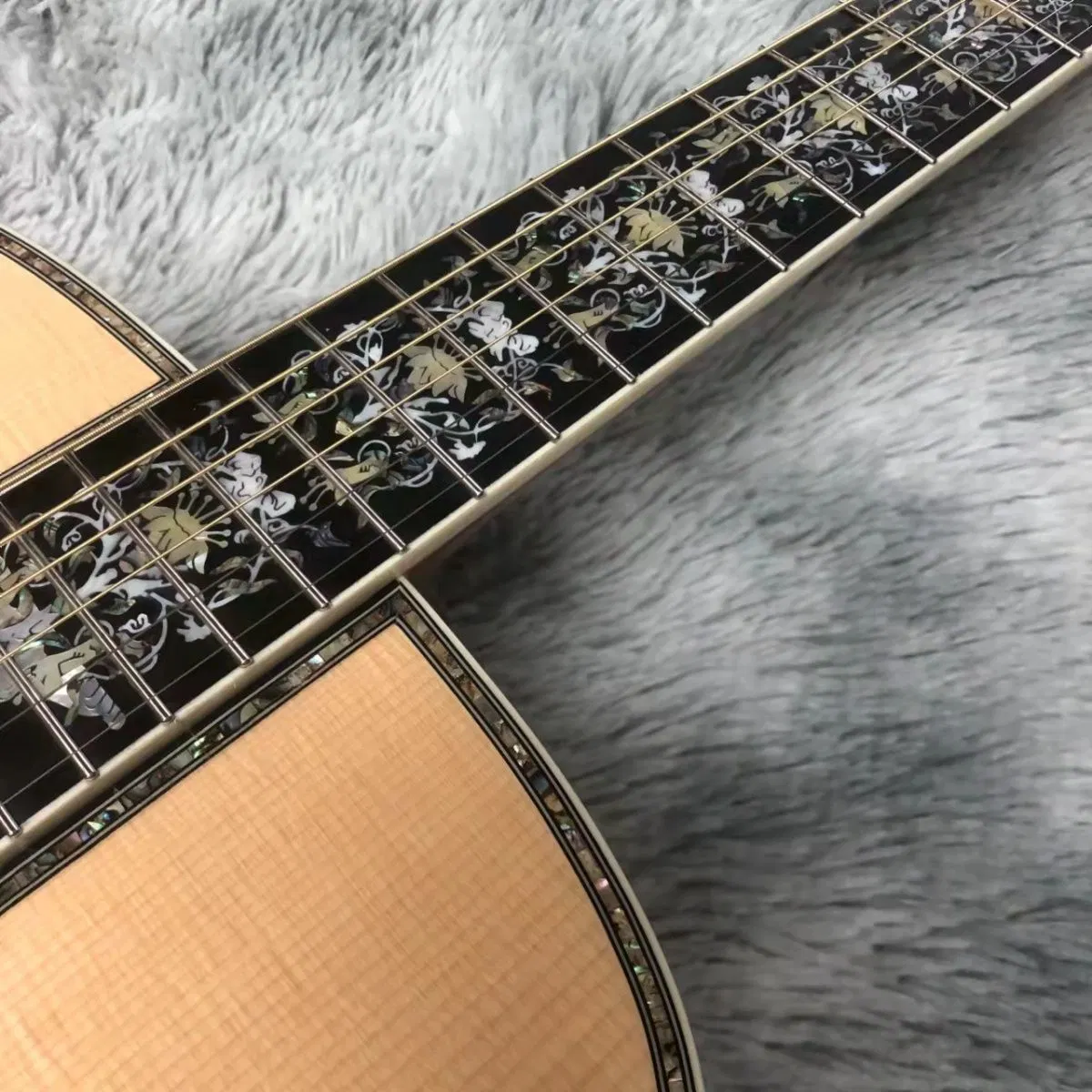 Custom Grand Solid Rückseite akustische Gitarre 41 Zoll 5A Fichte D100 Serie Luxus Full Abalone Fingerstyle Parlor akustische Gitarre