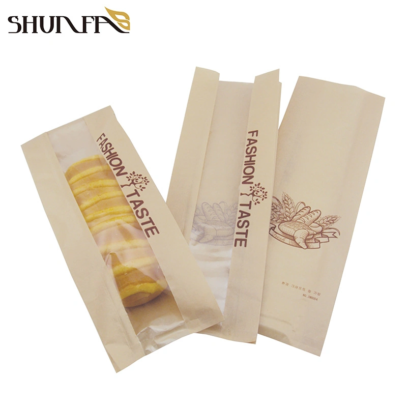 Bakery Food Sweet Bread Takeaway Packing in Stock Top Opening Packaging Bag