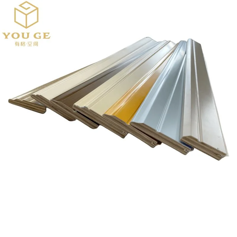 MDF Skirting Baseboard with Wood Grain Surface High Density Skirting