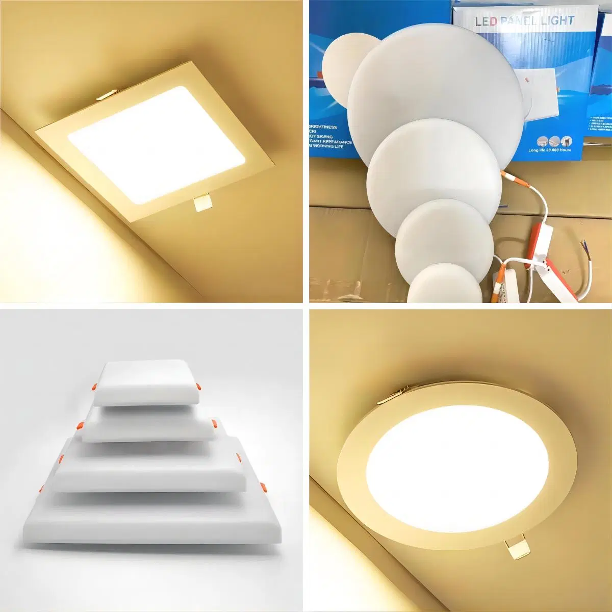 China Großhandel Guzhen Zhongshan Indoor Beleuchtung Fixture Qualitativ Hochwertiges Metall Kupfer Messing Aluminiumlegierung Eisen Edelstahl Runde runde LED Bedienfeldbeleuchtung