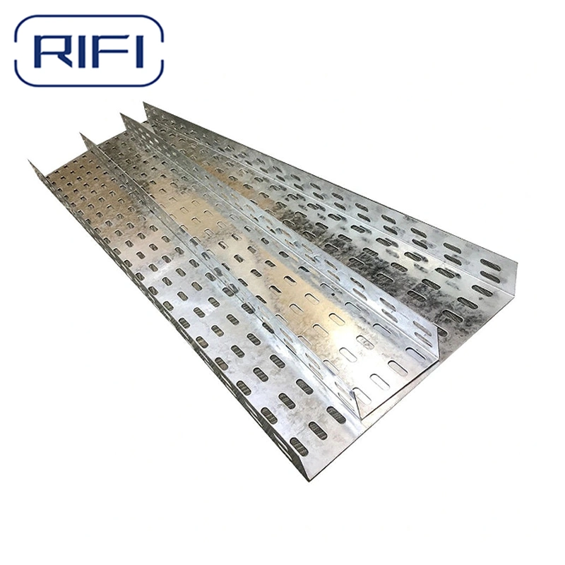 Cable Tray 100*50*1.2mm Waterproof Gi Galvanized Steel Electrical Cable Trunking