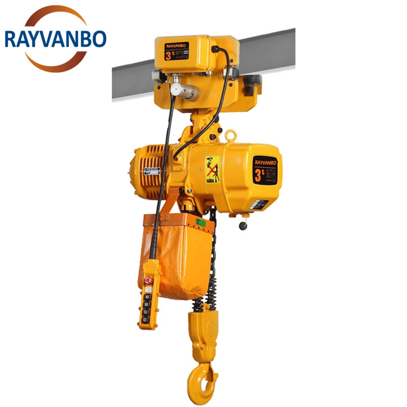 1t 2t 3t 5t 10t 15t Hhbb Electric Chain Hoist with Electric Trolley for Crane Lifting