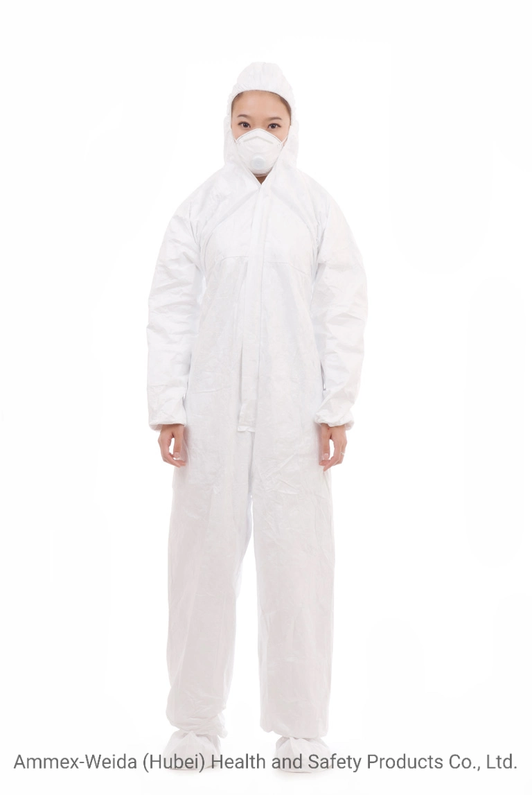 Disposable Use Non-Woven Coverall with Hood Offering Excellent Protection Disposable Protective Clothing