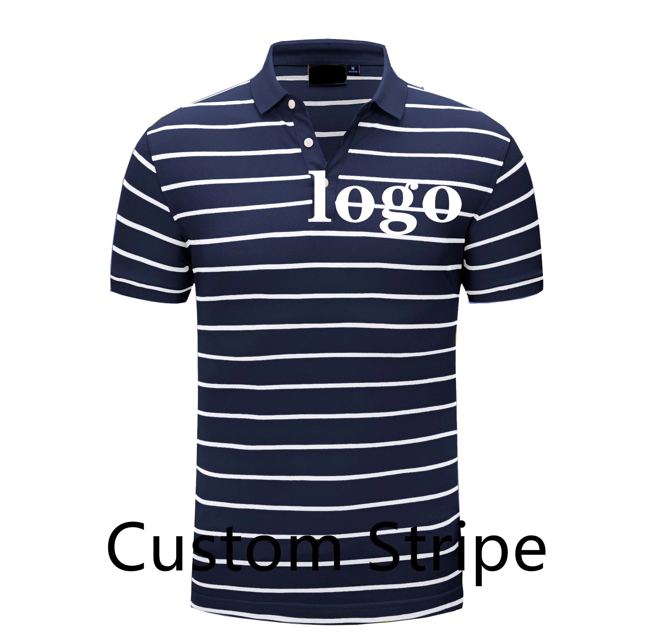 Custom Design Polyester Spandex Mens Polo Shirts Golf Slim Fit Performance Jersey Stripe Polo Shirt Wholesale/Supplier