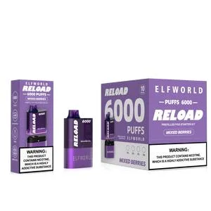 Wholesale/Supplier Elfworld Reload 6000 Puffs Disposable/Chargeable Vape