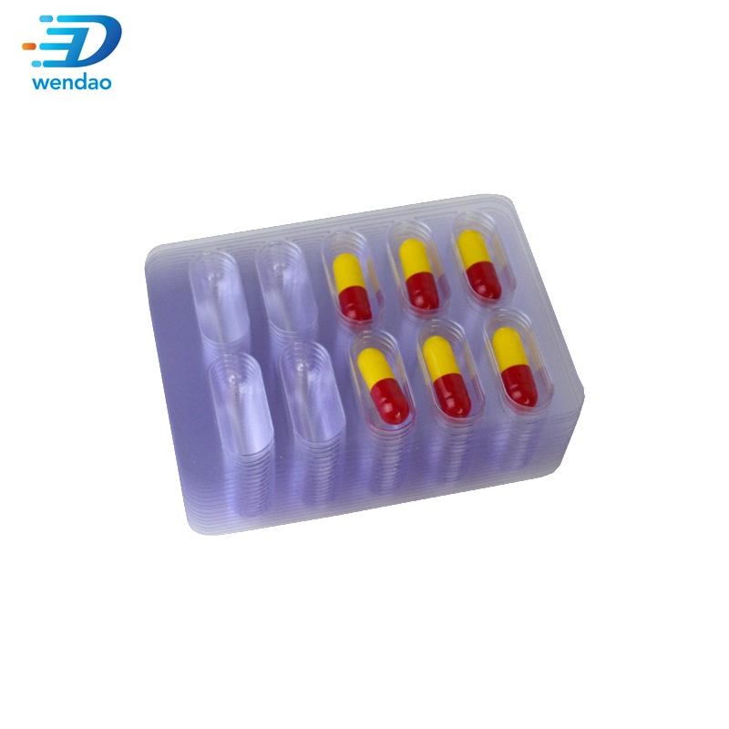 Customized Design Size and Color PVC Clear Rigid Plastic Capsule Blister Packing