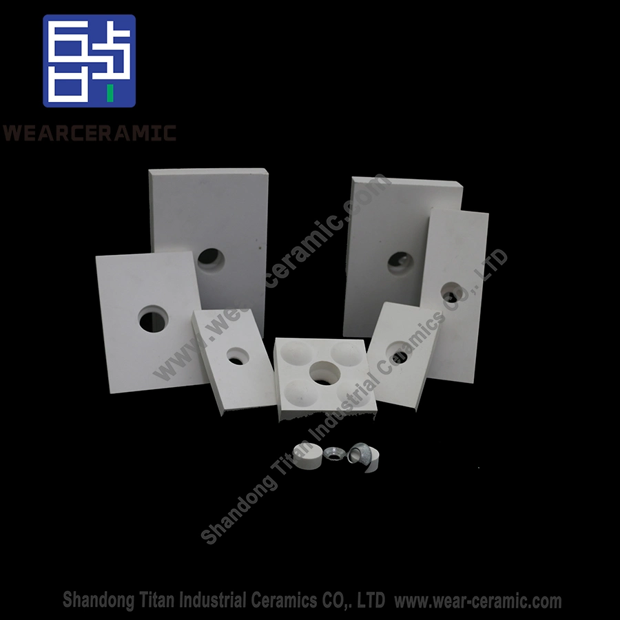 Factory Sells Customized 92% Al2O3 Welding Liner with Holes Wear-Resistant Ceramic Lining Plate