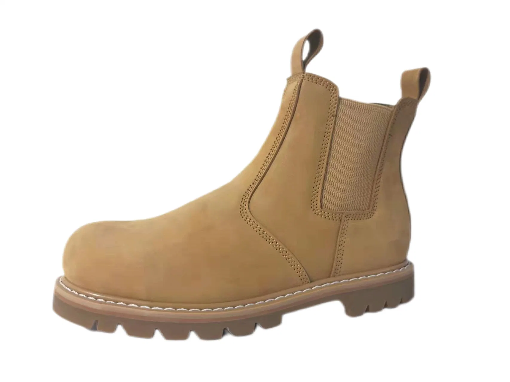 Good Quality Slip on Steel Toe Cow Leather Industrial Men's Eh Construction Safety Shoe