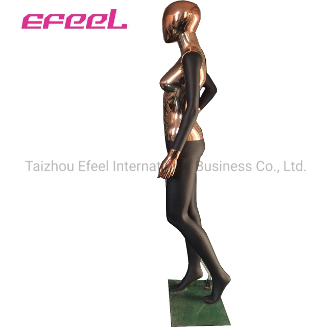 Wholesale Fashion Rose Gold Chrome Female Mannequin for Window Show