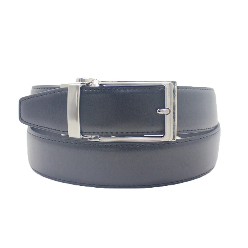 Custom Automatic Buckle Ratchet Men Cowhide Genuine Leather Belt for Man