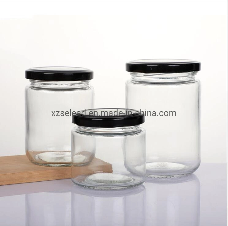 Petits pots ronds en verre Jam verre avec couvercle de stockage cornichons Bol pour aliments 35 ml