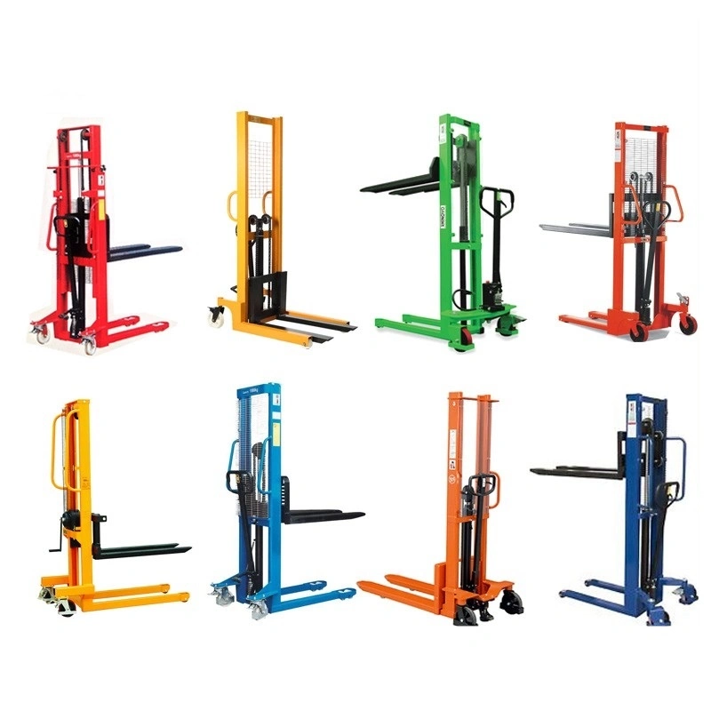 1t Warehouse Forklift Semi Electric Pallet Stacker Semi Pallet Lifter