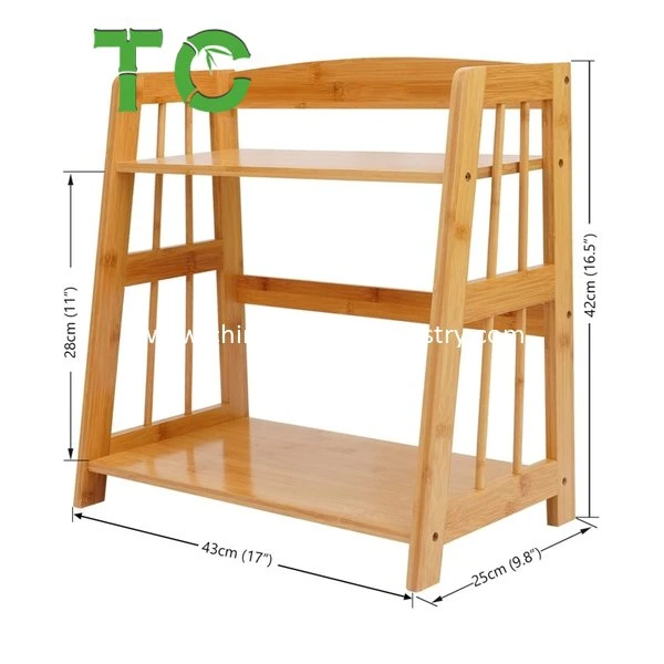 Precios baratos de nivel 2 Archivo de estantería de bambú para rack de soporte de sobremesa Expositor estantería para almacenamiento de archivos Organizador de rack Almacenamiento