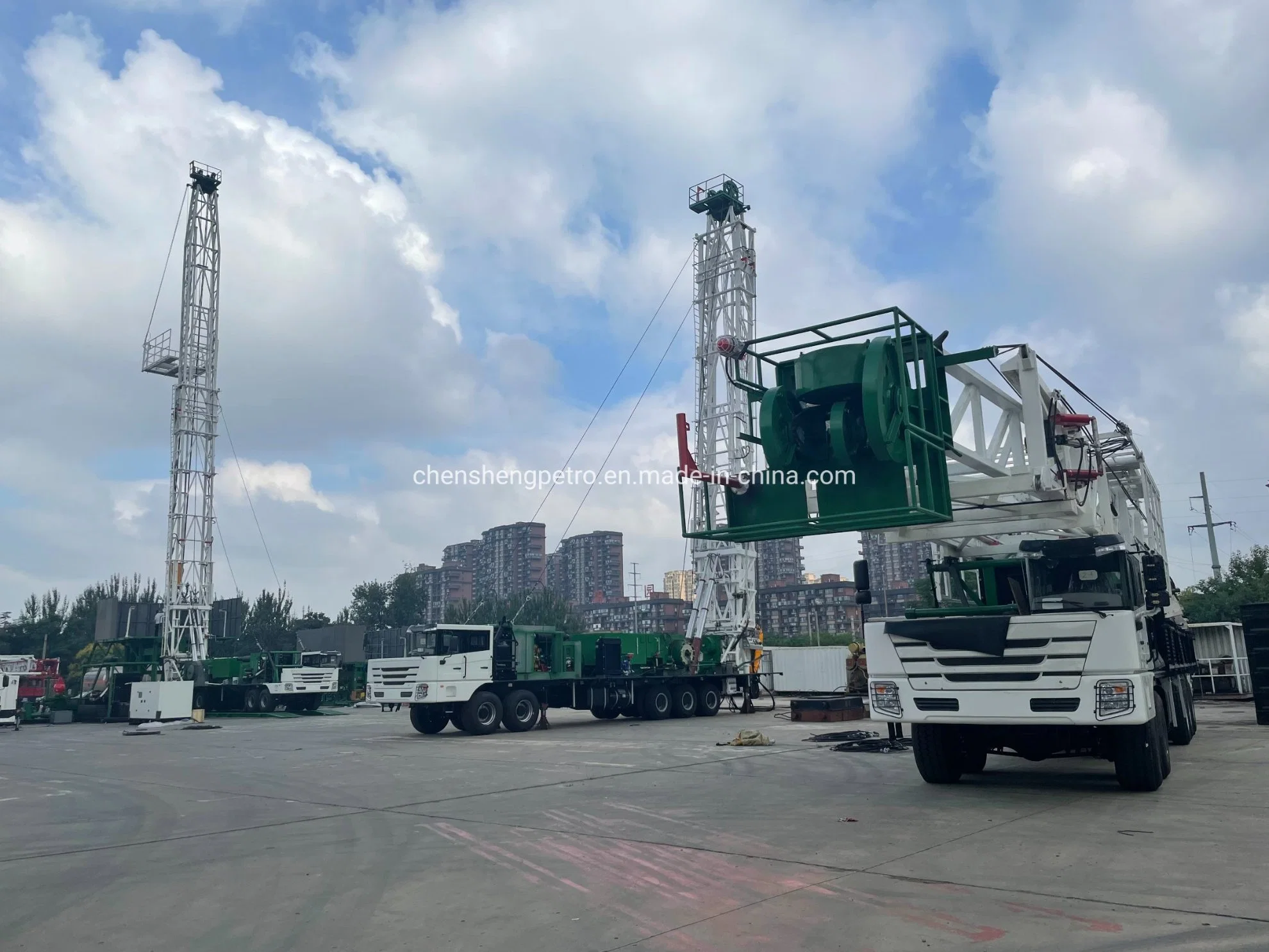 110t Zj15 Xj550HP Workover Rig Truck Mounted Drilling Rig 1500m Pulling Unit Completed Well Rig in Middle Asia