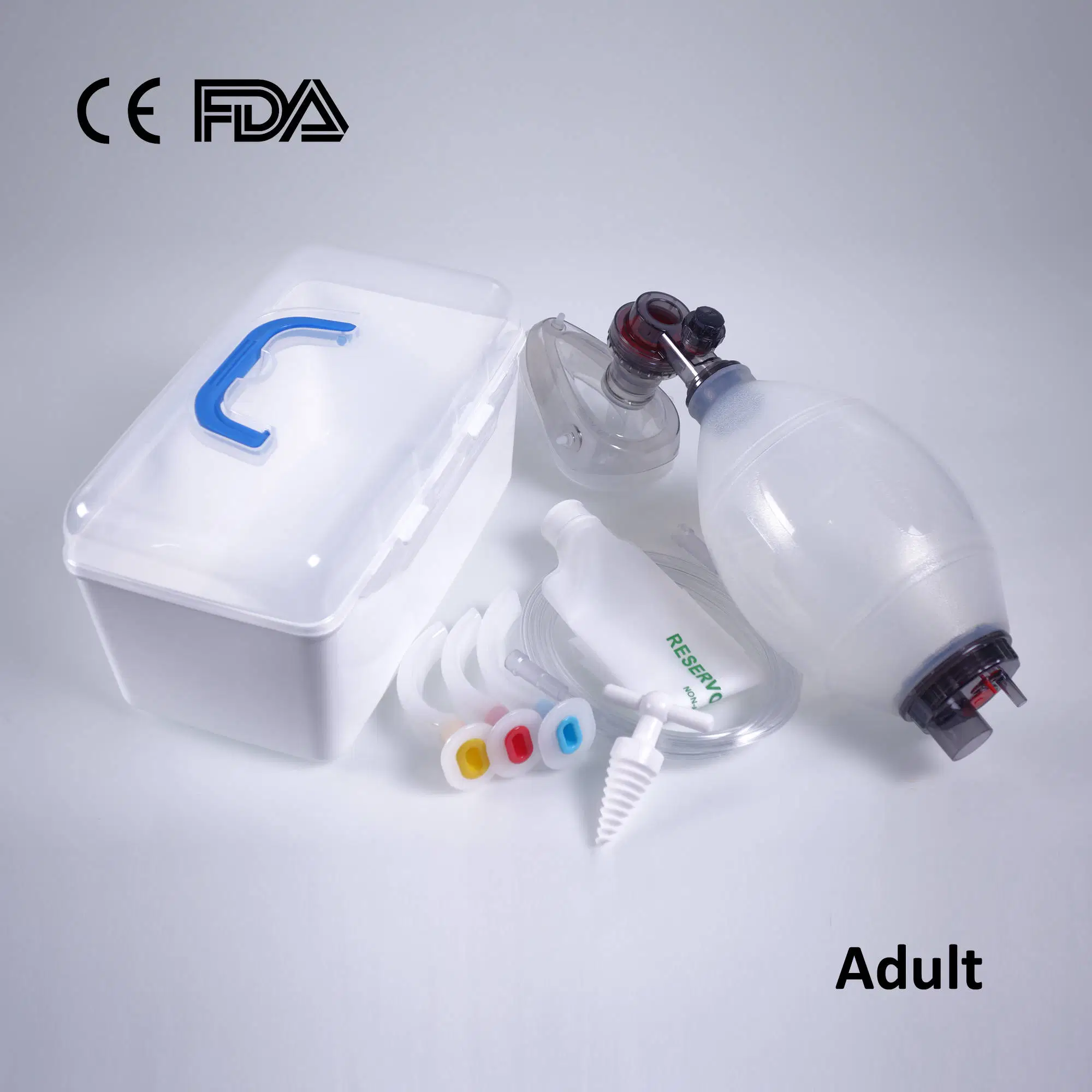 Manual de silicona reutilizables Resuscitator con cuadro de Color con CE, FDA para el tamaño de los Niños Los niños de Pediatría