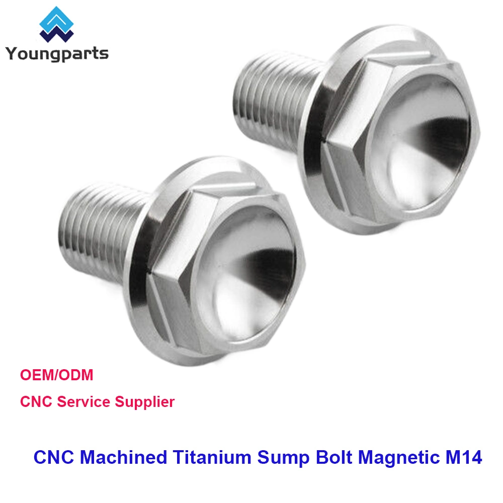 Actualize o sistema de óleo do motor com o cárter magnético M14 em titânio Parafuso - CNC maquinado