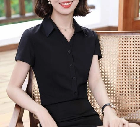 Can Export Avoid Ironing Women&prime; S Shirts Cotton Women&prime; S Formal Shirt