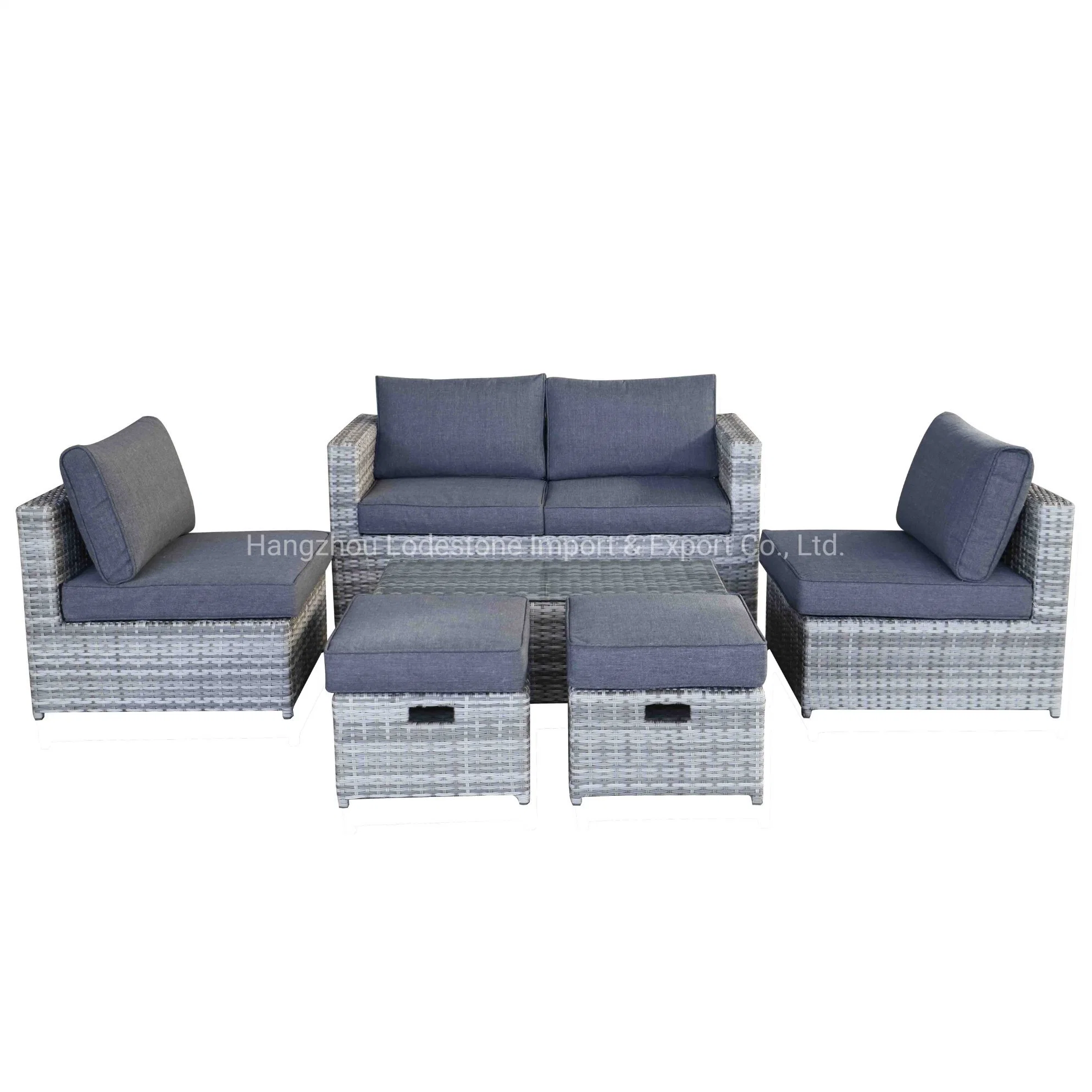 All Weather Aluminium PE Rattan Wicker Outdoor Furniture Leisure Sectional Sofa Set