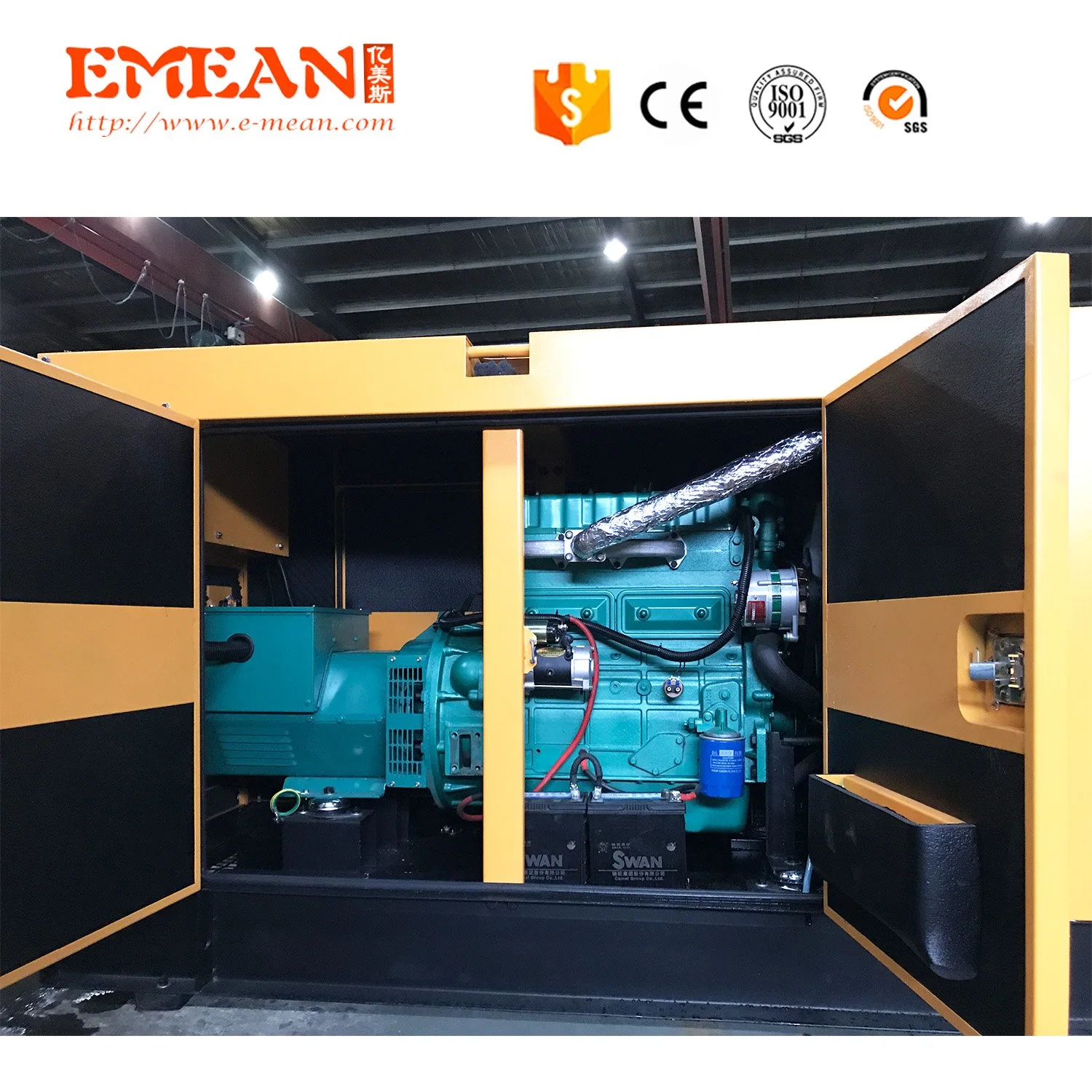 Reliable 1/3phase Soundproof Diesel Generator Electric Power 50kw