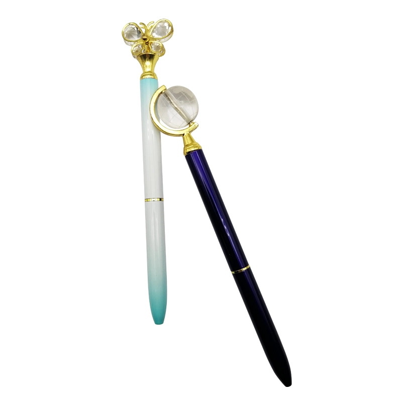 Le métal de papillons et de stylo à bille en forme de globe les fournitures de bureau de la nouveauté des cadeaux stylos