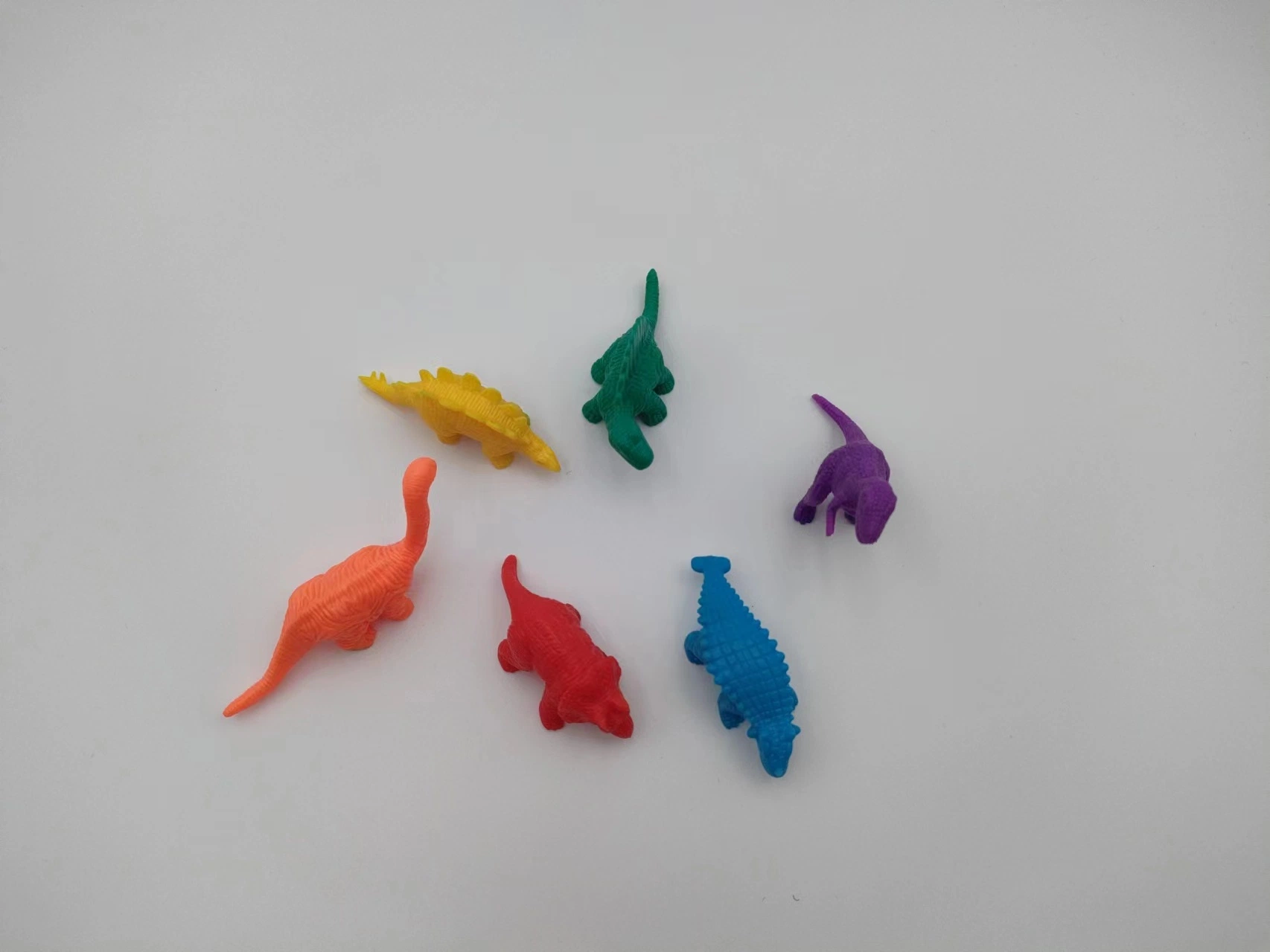 Dinosaurs Variegated Colours Orange Green Red Yellow Blue Purple Figure Dinosaurs Toys