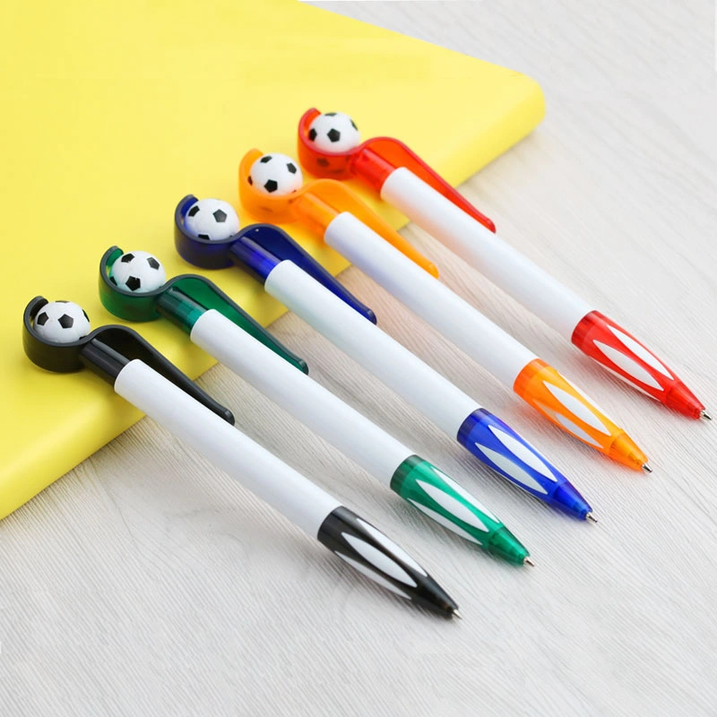 Football Shaped Ballpoint Pen Cartoon Plastic Push Ballpoint Pen