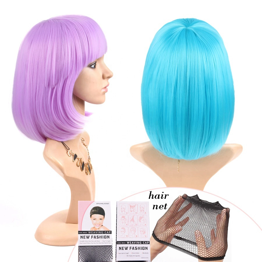 Hot Sale Anime Bob Wig Short Shoulder Length 23 Colors Bright Color Silky Straight Synthetic Bob Wig