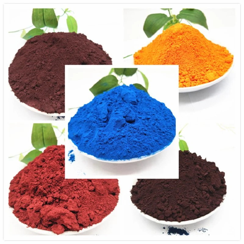 Haute pureté 95% Fe2O3 couleur Pigment oxyde de fer nanoparticules Rouge/Noir/Bleu/Vert 130 pour les cosmétiques