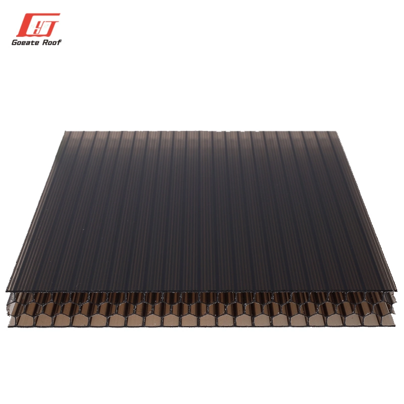 Blue Roofing Shingles Plastic Skylight Roofing PC Sheet Twin Wall Polycarbonate Sheet