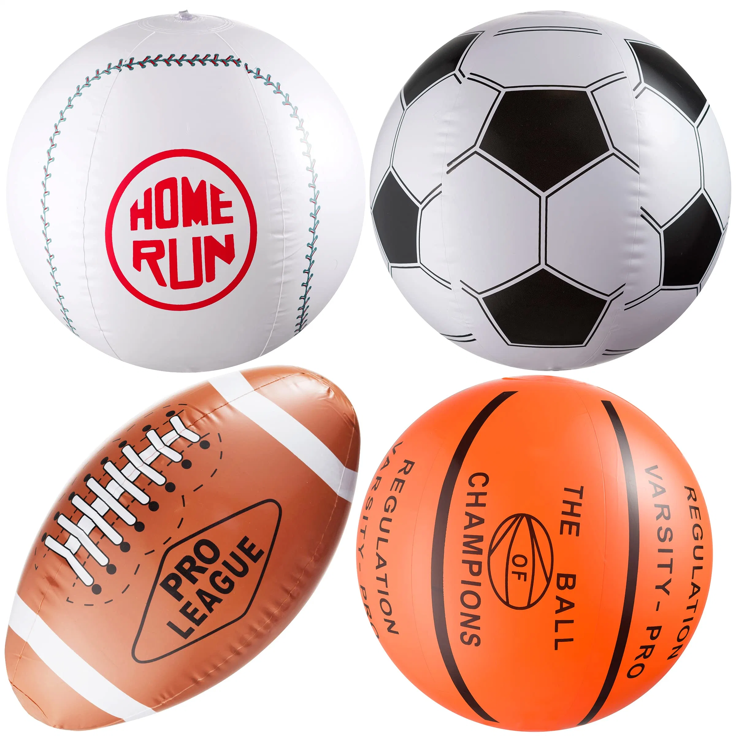 Bolas de desporto insufláveis - basebol, futebol, bola de futebol e basquetebol insufla para crianças, festas de aniversário temáticas desportivas, Jogos, brinquedos de piscina de praia