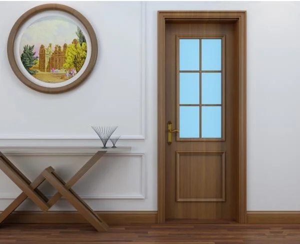 Water Absorption Expansion Rate 0.3% WPC Wood-Grain Door, Suitable for Many Places