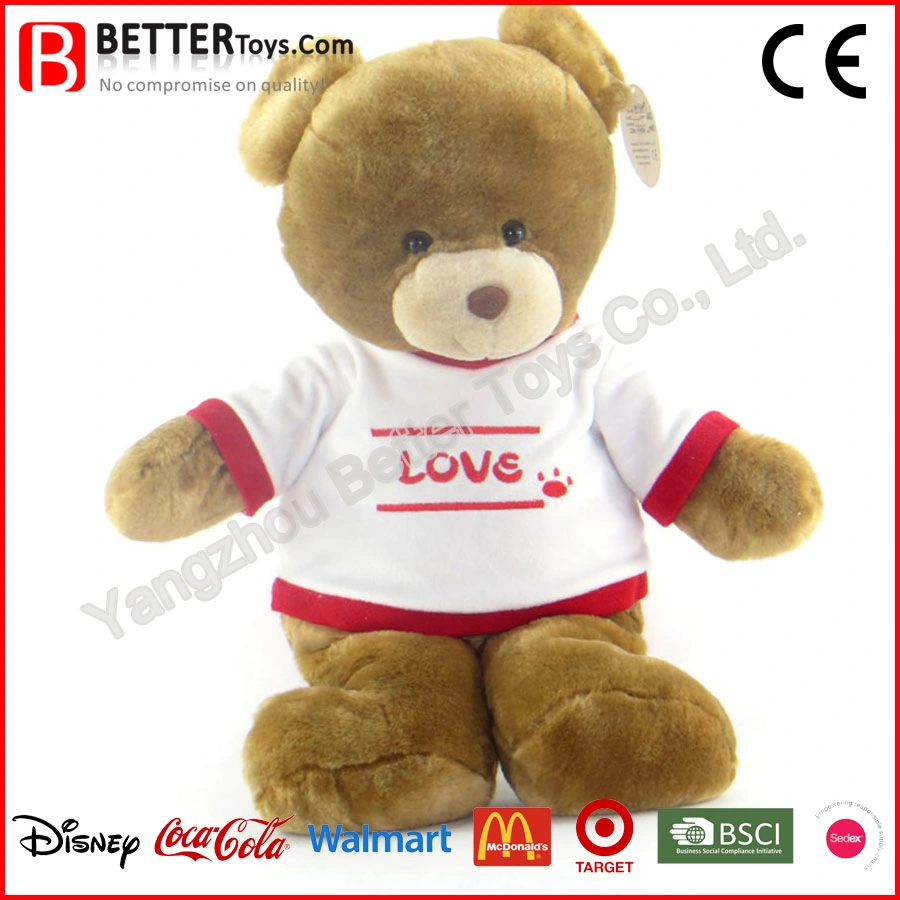 Hot Selling Valentine Promotion Gift Plush Teddy Bear Toy in Cloth