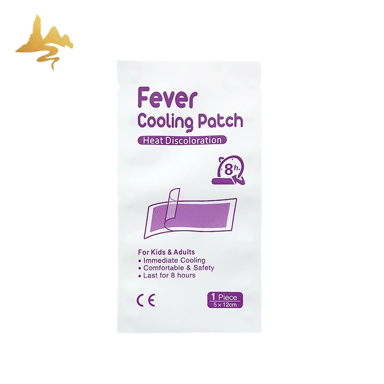 No Side Effects Heat Discoloration Hydrogel Fever Reducing Cool Patch