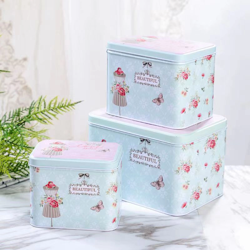 Latas de almacenamiento con tapas decorativas, Caja de regalo pequeña de caramelos de chocolate para favores de fiesta, regalos de calentamiento de la casa Nuevo hogar