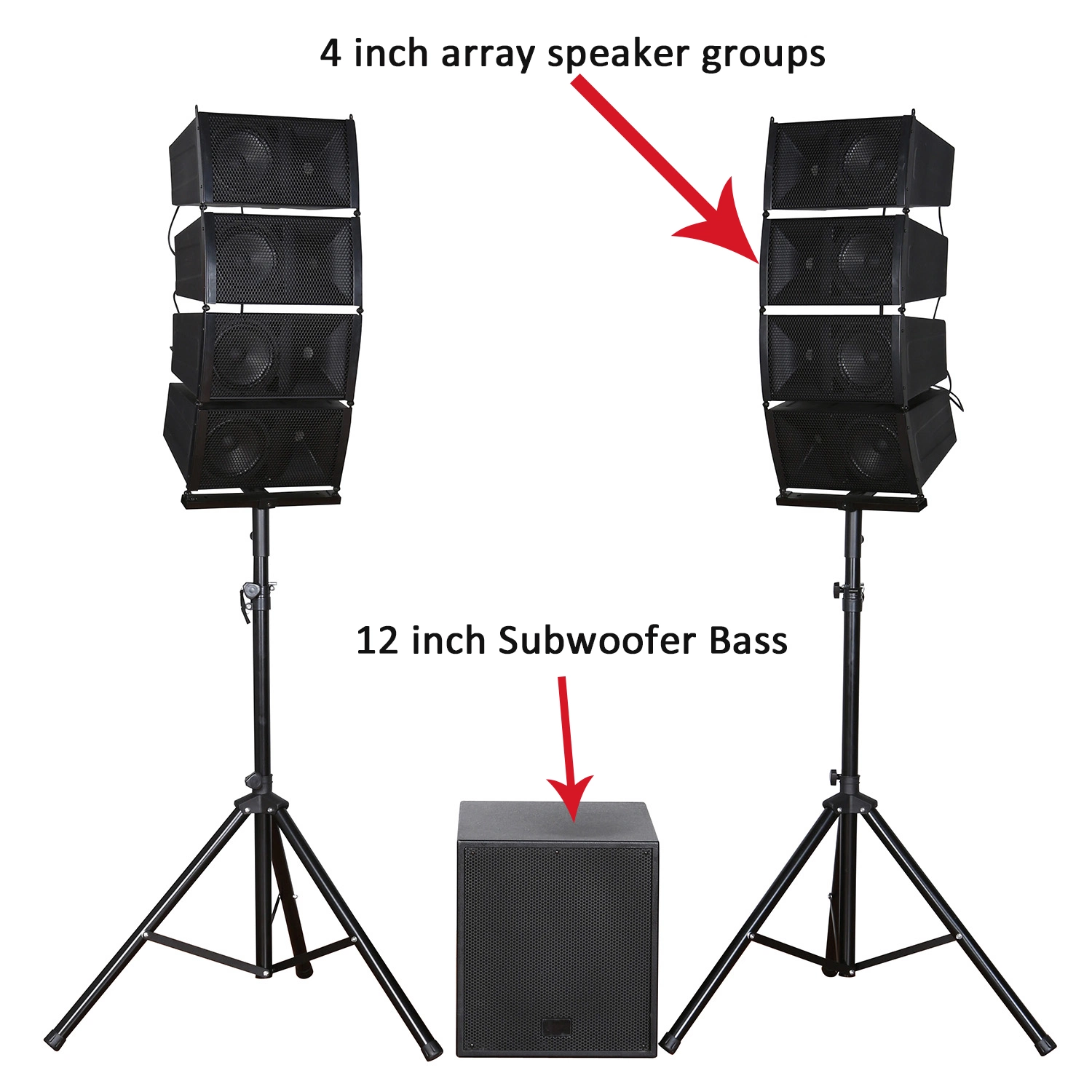 Le subwoofer 12" Bass pro audio hi-fi haut-parleur professionnel Bluetooth