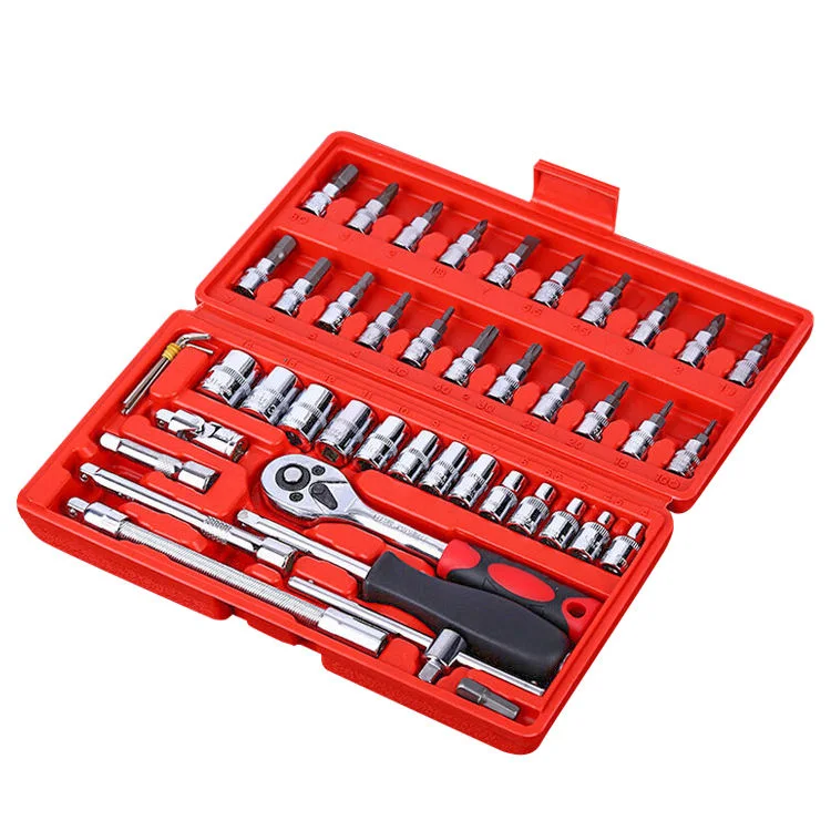 46 pcs véhicule Outils Clé à douille Set Professional Bike Auto Tool Kit voiture vélo moto Repair Tool Kit