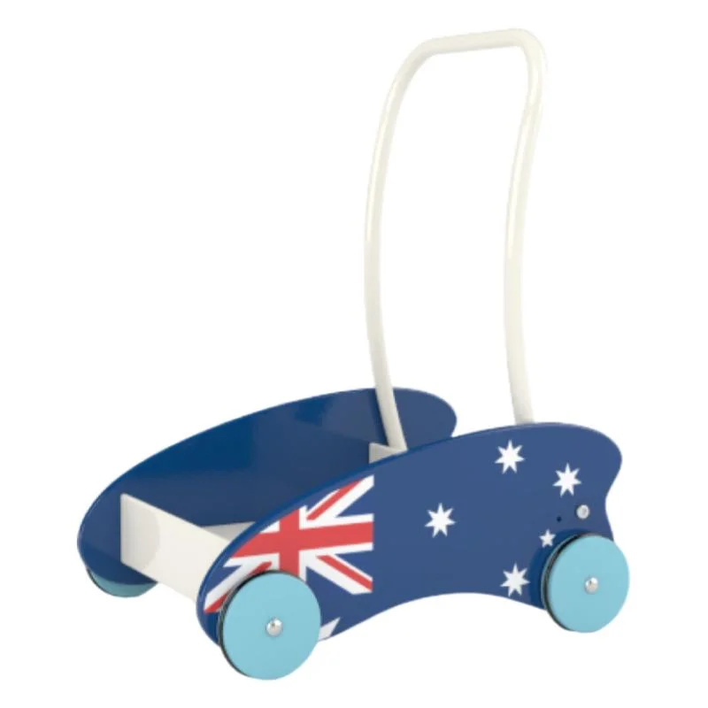 Intellectual & Educational Classic Wooden Toys Baby Walker with Car Shapes