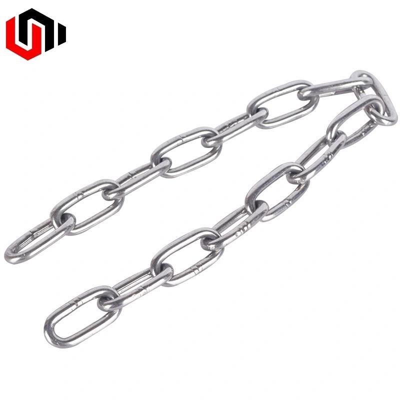 Manufacture DIN766 Short Link Chain Welded Link Chain Stainless Steel