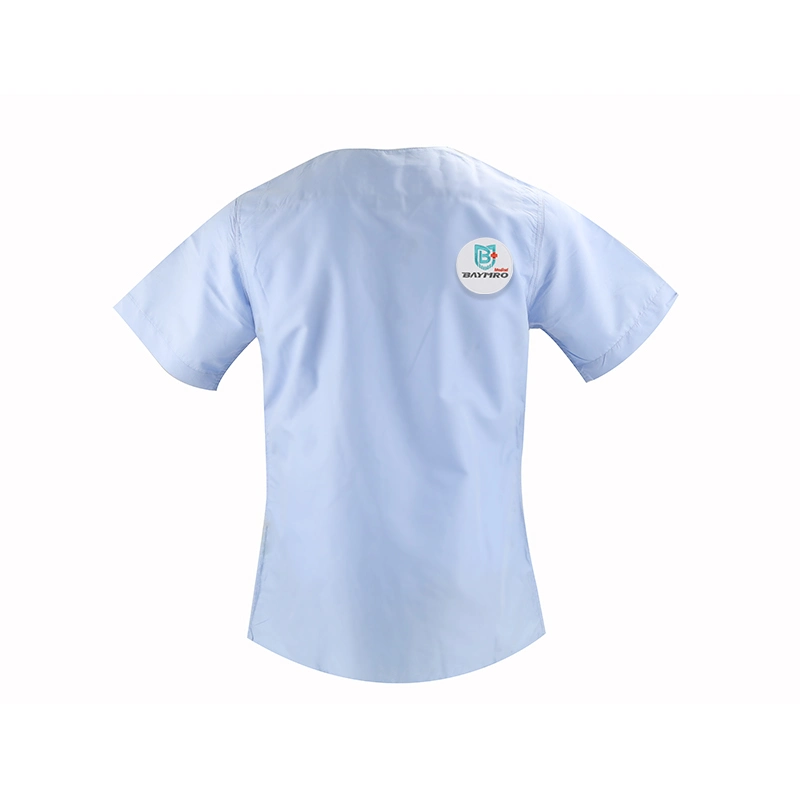 Doctor Medical Manga corta Logo personalizado ropa independiente ropa de trabajo lavado de manos Ropa Blue Tops Nurse Uniforms