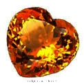 Loose Gemstone Heart Shape Citrine for Jewelry