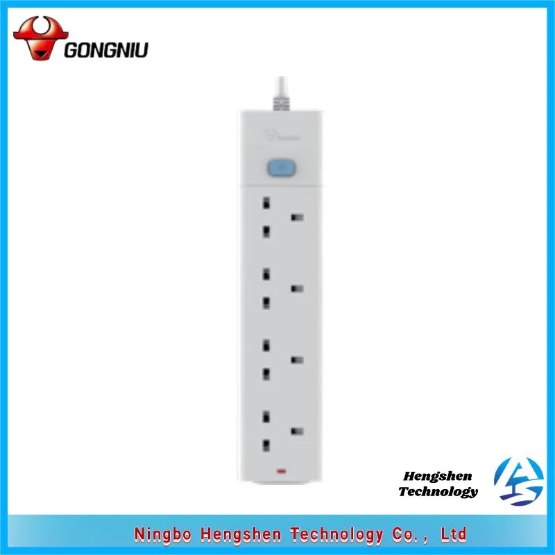 Hot Selling British Power Strip Socket Outlet with LED Display Light 4 Ports USB Plug Expansion Socket