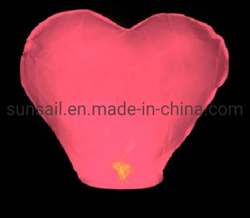 Sky Lantern Linterna Kongming en forma de corazón que deseen lámparas para fiesta de cumpleaños