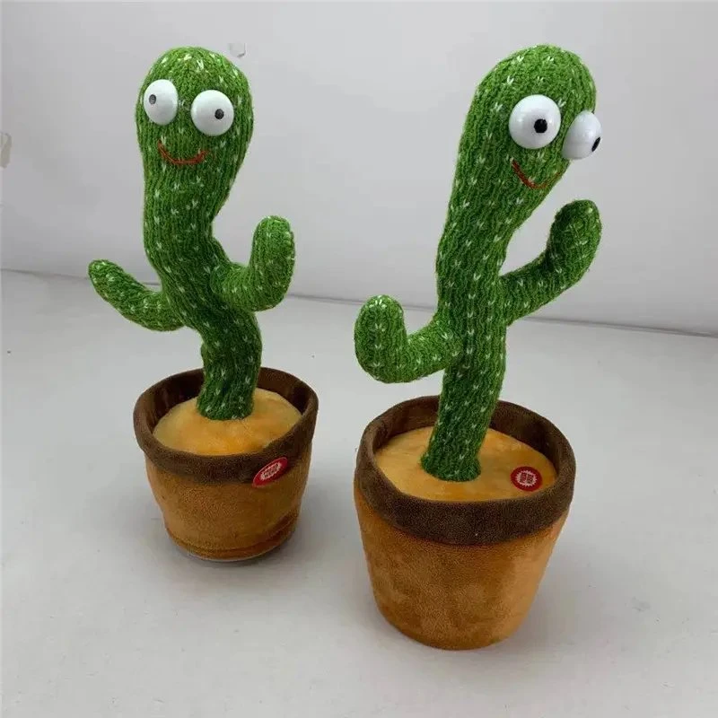 Children's Creative Toys Dancing Cactus Skin Electric Talking Cactus Plush Toys for Novelty Gifts