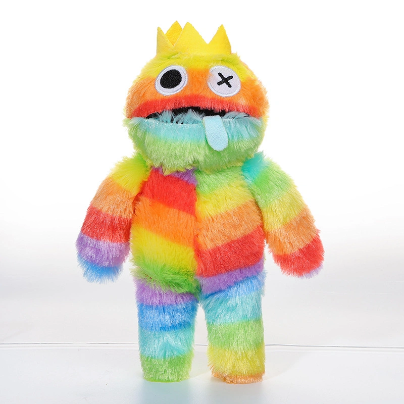 Juguete de peluche RO-Blox Rainbow Friends, muñeco de personaje de juego de dibujos animados, Kawaii Blue Monster Rainbow Friends Toy