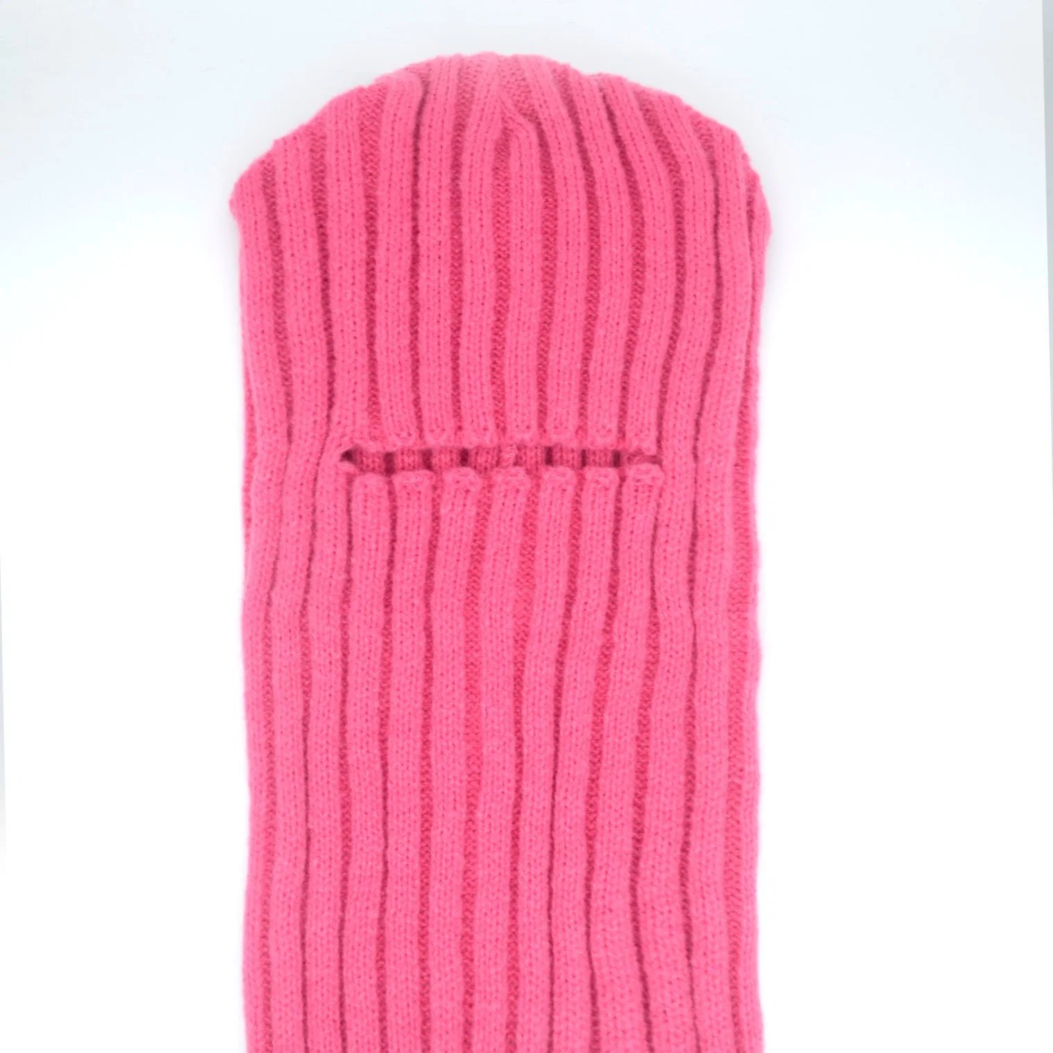 Häkelmuster Ein Loch Gesicht Offen Trendy Balaclava Winter Warm Mütze Mit Kapuze Für Ski-Beanie