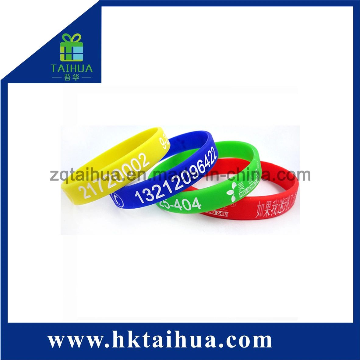 Promotional Bulk Custom Charm Silicone Bracelet